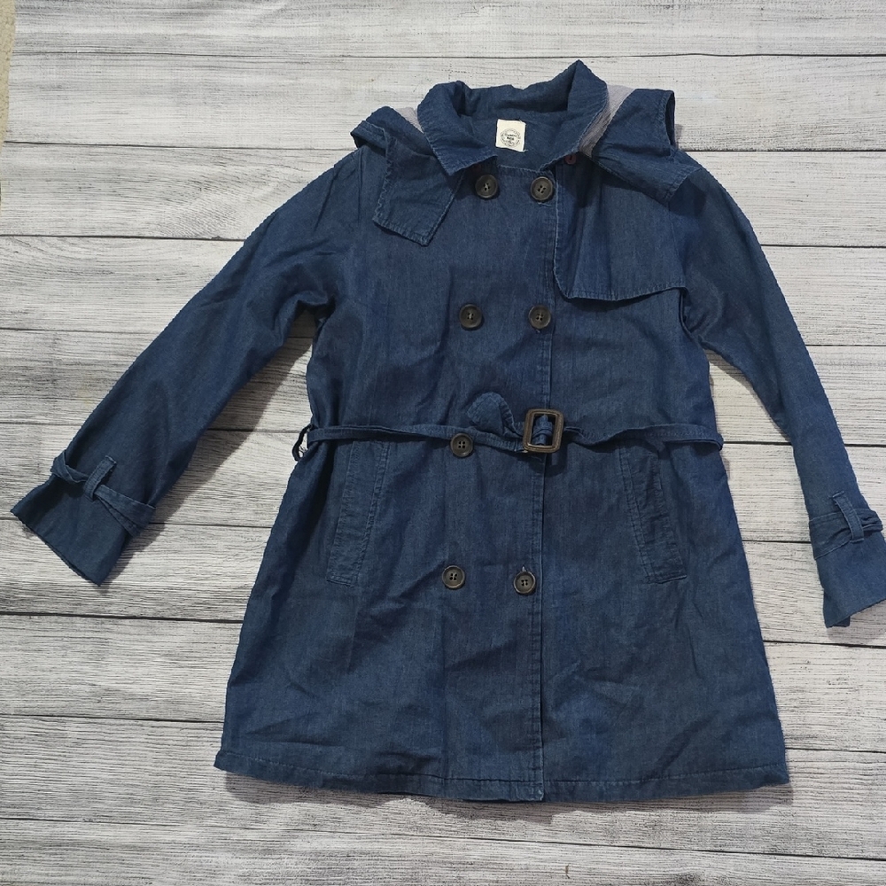 Candy Kids Dark Blue Denim Jacket with Hood